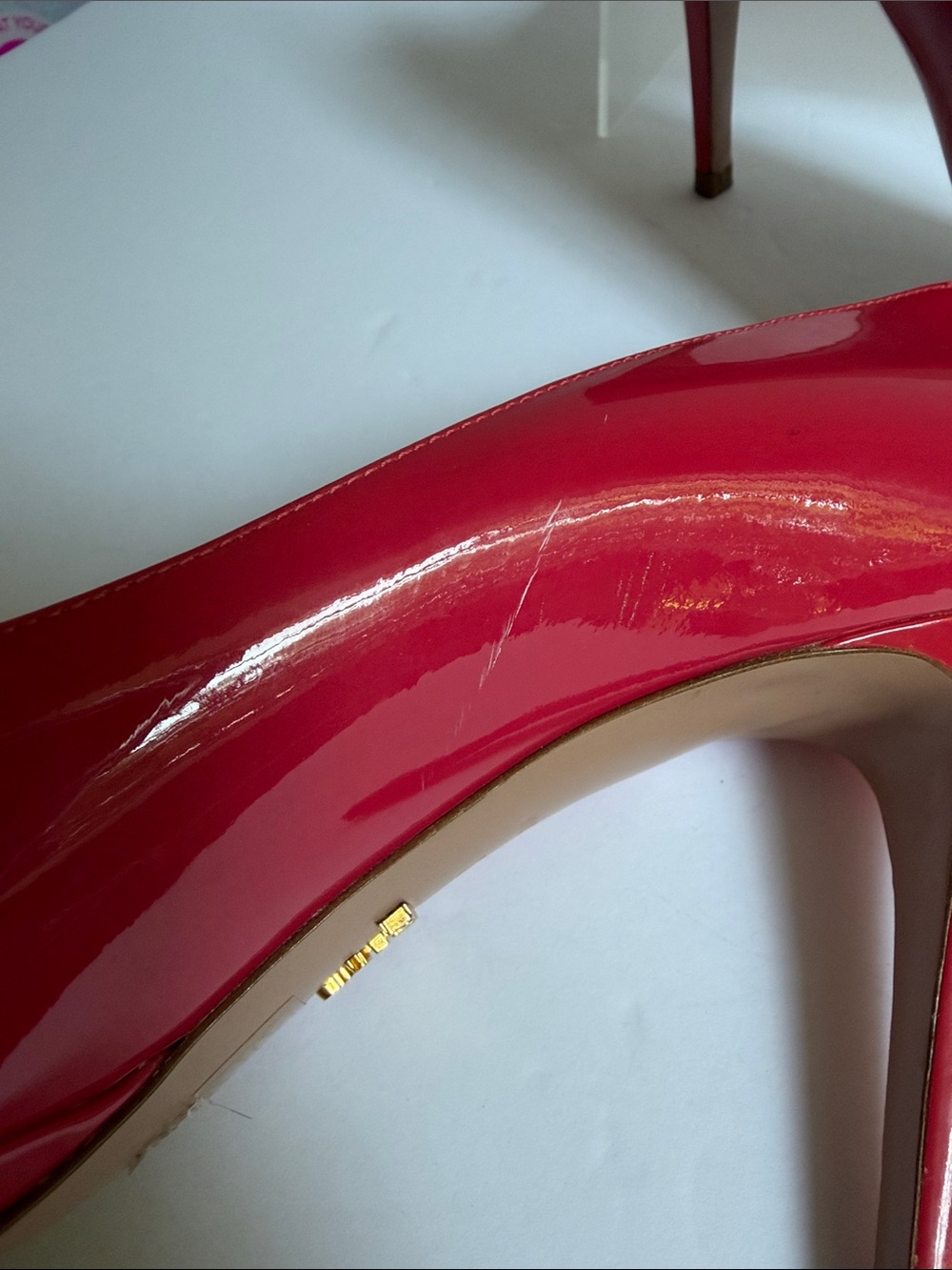 Prada Patent Leather Open-Toe Pumps in Hot Pink 8.5 - Picture 10 of 12